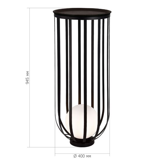 SL6129.405.01 Светильник напольный ST-Luce Черный/Белый E27 1*60W NORDIC, изображение 5