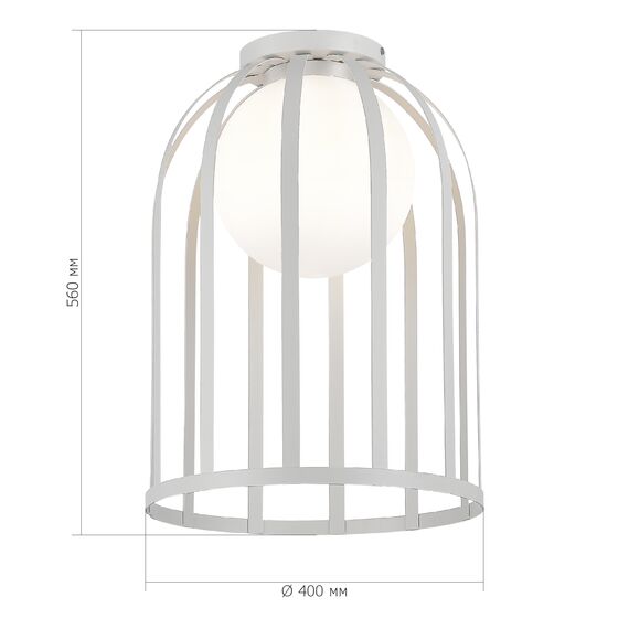 SL6129.502.01 Светильник потолочный ST-Luce Белый/Белый E27 1*60W NORDIC, изображение 5