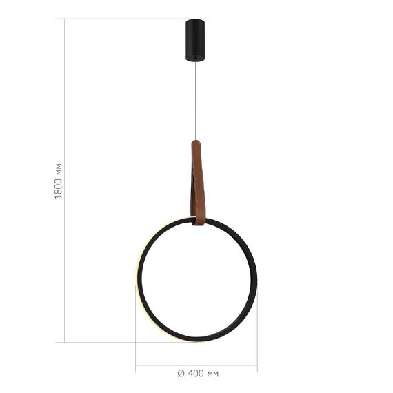 SL6131.403.20 Светильник подвесной ST-Luce Черный/Черный, Терракотовый LED 1*20W 4000K SHAPE, изображение 5