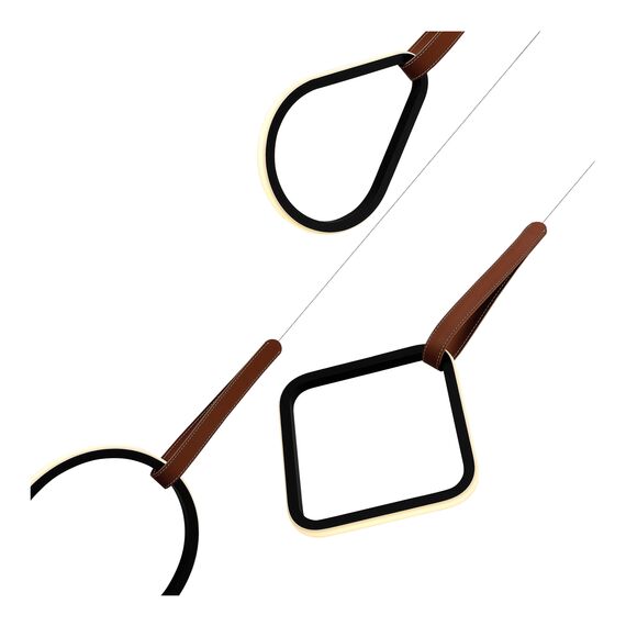 SL6131.403.36 Светильник подвесной ST-Luce Черный/Черный, Терракотовый LED 1*36W 4000K SHAPE, изображение 4