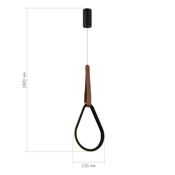SL6131.413.12 Светильник подвесной ST-Luce Черный/Черный, Терракотовый LED 1*12W 4000K SHAPE, изображение 5