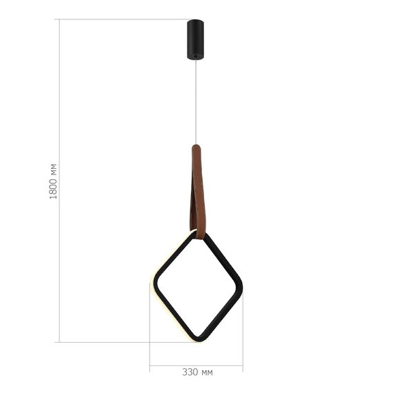 SL6131.423.12 Светильник подвесной ST-Luce Черный/Черный, Терракотовый LED 1*12W 4000K SHAPE, изображение 5