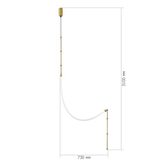 SL6132.301.20 Светильник настенно-потолочный ST-Luce Латунь/Белый LED 1*20W 3000K STRAP