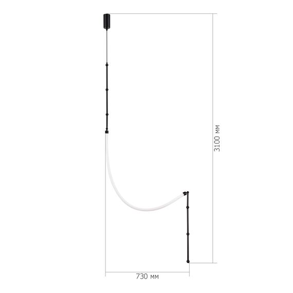 SL6132.401.20 Светильник настенно-потолочный ST-Luce Черный/Белый LED 1*20W 3000K STRAP, изображение 2