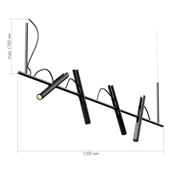SL6210.403.04 Светильник подвесной ST-Luce Черный/Черный, Золотистый LED 4*3W 3000K LILT, изображение 9