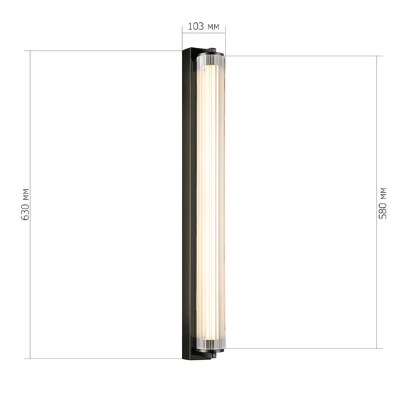 SL6224.411.01 Светильник настенный ST-Luce Черный/Прозрачный LED 1*20W 4000K BAMBOO, изображение 4