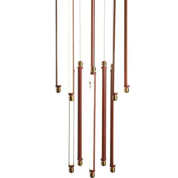 SL6225.303.10 Светильник подвесной ST-Luce Латунь/Терракотовый, Белый LED 10*6,5W 3000K BRICK, изображение 5