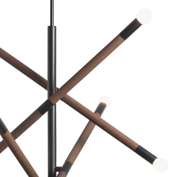 SL6226.403.08 Светильник подвесной ST-Luce Черный, Коричневый E14 8*40W CORK, изображение 4