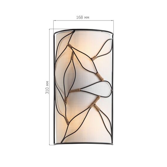 SL6228.401.02 Светильник настенный ST-Luce Черный/Бежевый E27 2*60W ROOT, изображение 6