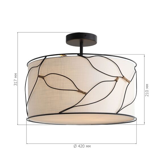 SL6228.402.03 Светильник подвесной ST-Luce Черный/Бежевый E27 3*60W ROOT, изображение 5