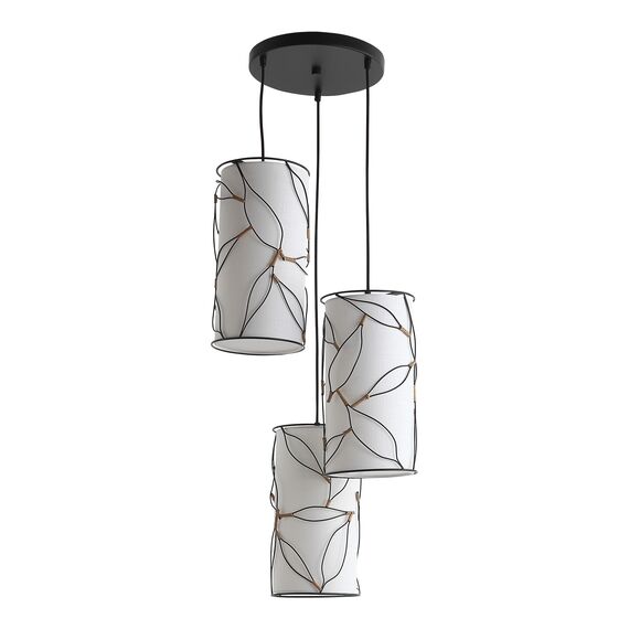 SL6228.403.03 Светильник подвесной ST-Luce Черный/Бежевый E27 3*60W ROOT, изображение 2