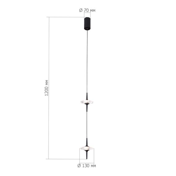 SL6231.403.02 Светильник подвесной ST-Luce Черный/Прозрачный LED 2*5W 4000K ZENITH, изображение 3