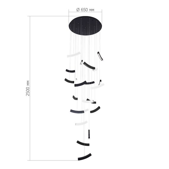 SL6232.403.16 Светильник подвесной ST-Luce Черный/Черный, Белый LED 1*70W 4000K HARMONY, изображение 2