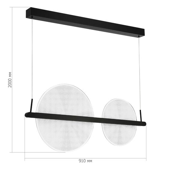 SL6233.403.24 Светильник подвесной ST-Luce Черный/Прозрачный LED 1*24W 4000K SPLENDID, изображение 5