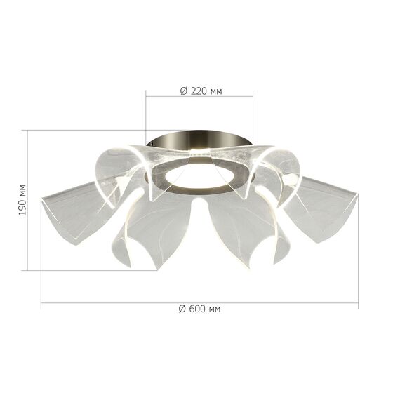 SL6235.102.20 Светильник потолочный ST-Luce Никель/Прозрачный LED 1*20W 4000K FAIRY, изображение 5