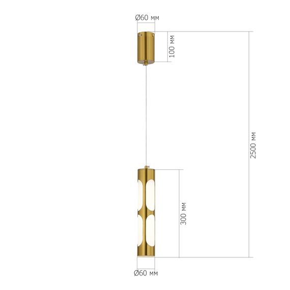 SL6237.303.01 Светильник подвесной ST-Luce латунь/белый LED 1*6W 4000K DALLAMOS, изображение 4