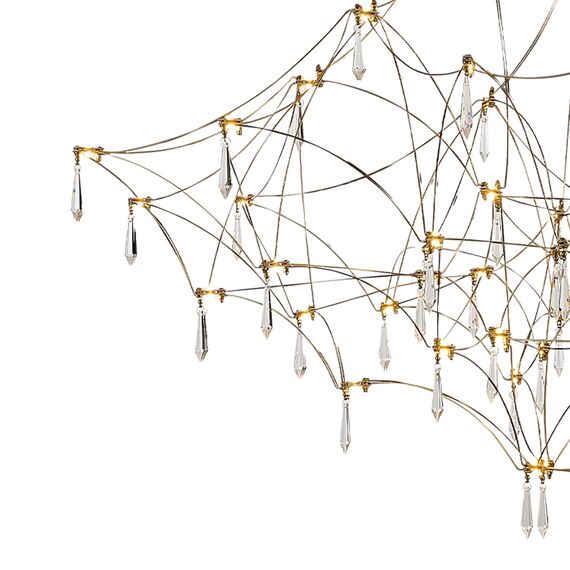 SL6601.213.114 Светильник подвесной ST-Luce Золотистый/Прозрачный LED 114*0,5W 3000K GRAVETTA, изображение 3