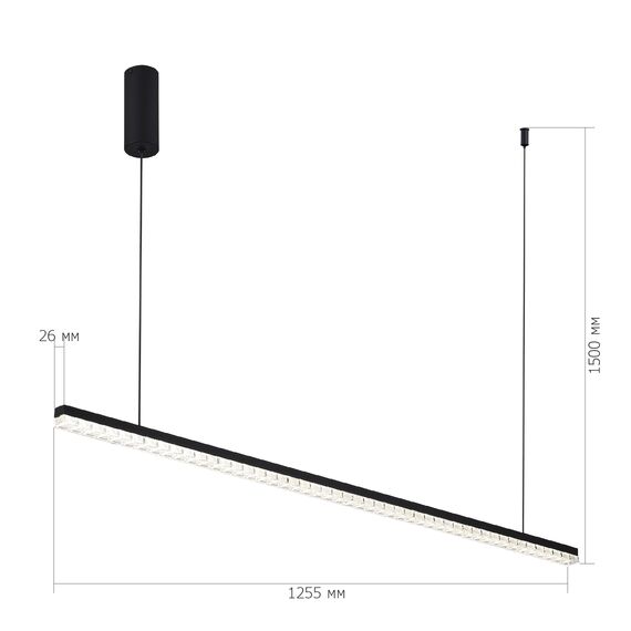 SL1018.423.01 Светильник подвесной ST-Luce черный/прозрачный LED 1*32W 4000K EUCLIDICS, изображение 6