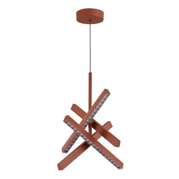 SL1018.613.04 Светильник подвесной ST-Luce терракотовый/прозрачный LED 1*43W 4000K EUCLIDICS, изображение 2