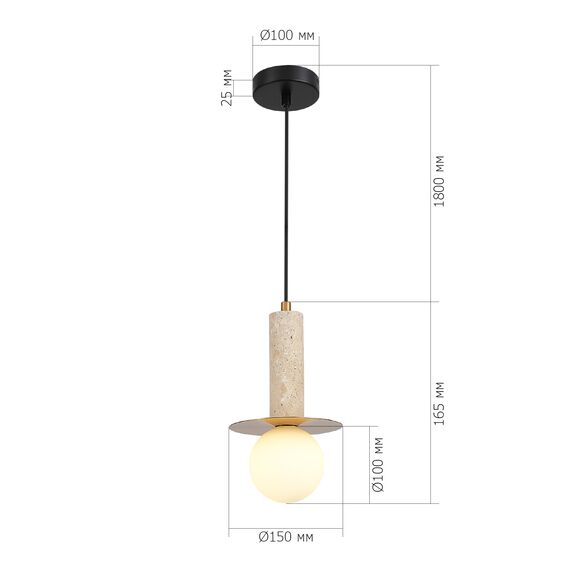SL1194.303.01 Светильник подвесной ST-Luce латунь/белый G9 1*5W 4000K EARTHY, изображение 6