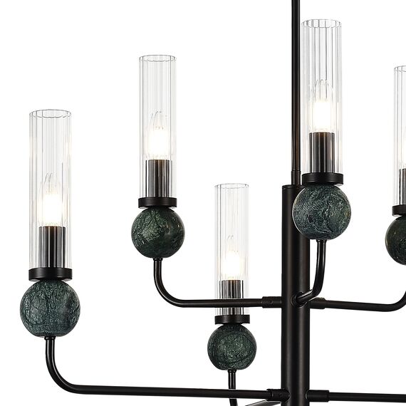 SL1244.403.06 Светильник подвесной ST-Luce черный/прозрачный E14 6*40W MEDEA, изображение 4