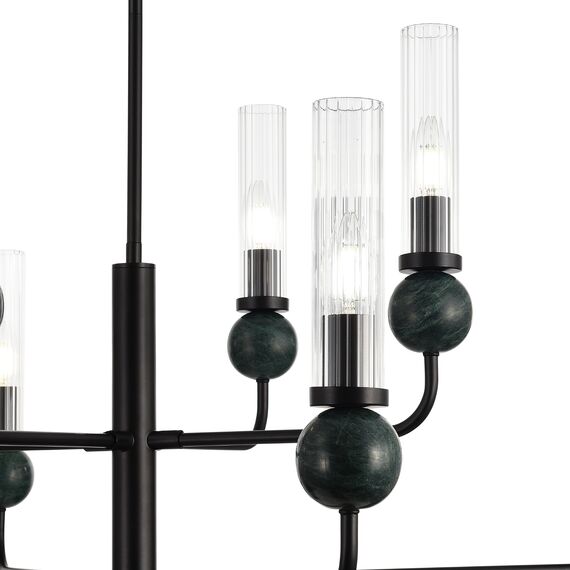 SL1244.403.08 Светильник подвесной ST-Luce черный/прозрачный E14 8*40W MEDEA, изображение 4