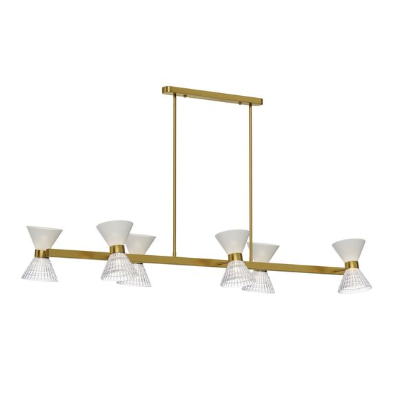 SL2004.313.12 Светильник подвесной ST-Luce латунь/прозрачный, белый, латунь G9 LED 12*5W SPIRIT, изображение 2