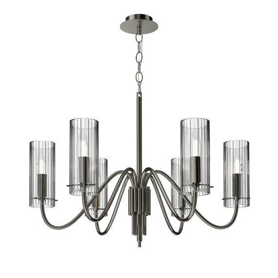 SL2005.103.06 Светильник подвесной ST-Luce никиль/прозрачный E14 6*40W SANTORI, изображение 3