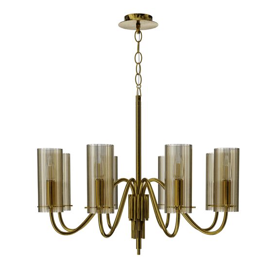 SL2005.303.08 Светильник подвесной ST-Luce латунь/коньячный E14 8*40W SANTORI, изображение 2