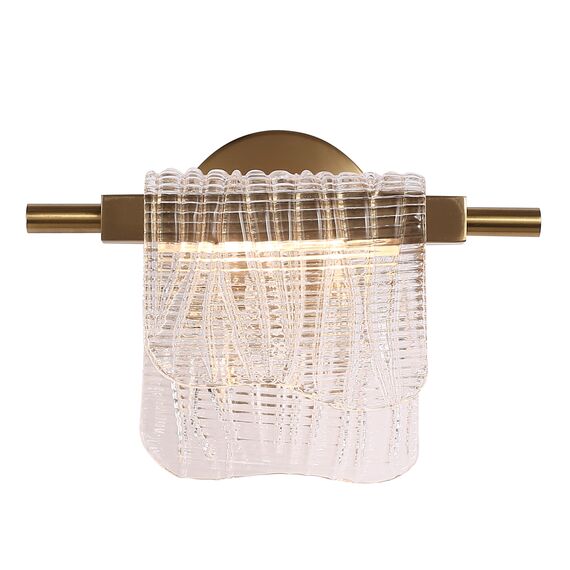 SL6021.201.06 Светильник настенный ST-Luce золотистый/прозрачный LED 1*6W 3000K VOILE, изображение 4