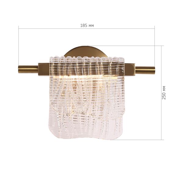 SL6021.201.06 Светильник настенный ST-Luce золотистый/прозрачный LED 1*6W 3000K VOILE, изображение 7