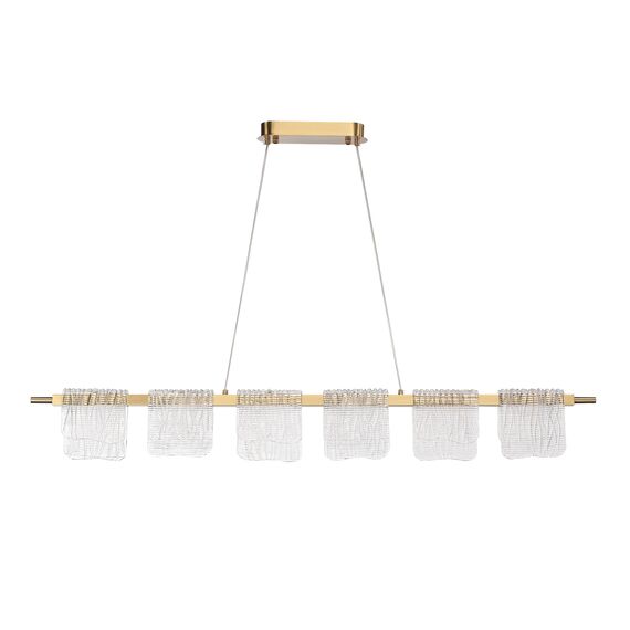 SL6021.203.36 Светильник подвесной ST-Luce золотистый/прозрачный LED 1*36W 3000K VOILE