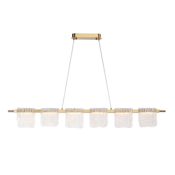 SL6021.203.36 Светильник подвесной ST-Luce золотистый/прозрачный LED 1*36W 3000K VOILE, изображение 4