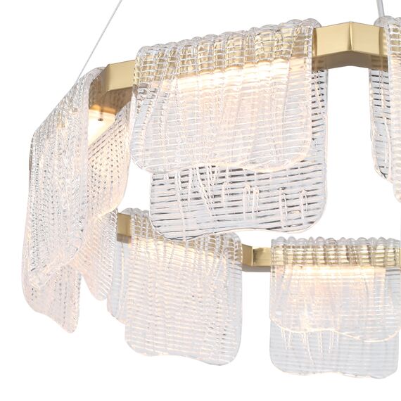 SL6021.203.54 Светильник подвесной ST-Luce золотистый/прозрачный LED 1*54W 3000K VOILE, изображение 4