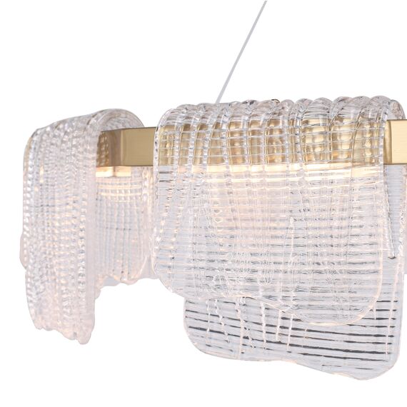 SL6021.203.66 Светильник подвесной ST-Luce золотистый/прозрачный LED 1*66W 3000K VOILE, изображение 4