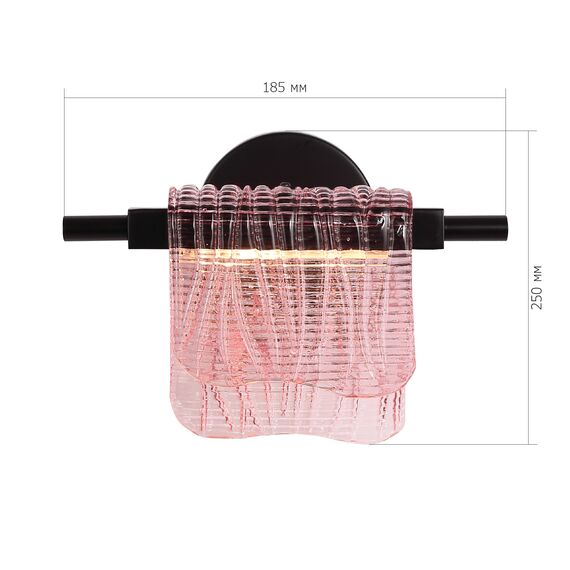 SL6021.401.06 Светильник настенный ST-Luce черный/розовый LED 1*6W 3000K VOILE, изображение 6
