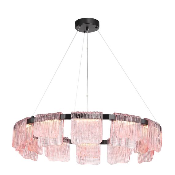 SL6021.403.66 Светильник подвесной ST-Luce черный/розовый LED 1*66W 3000K VOILE, изображение 2