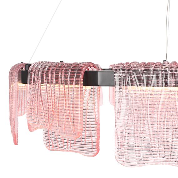 SL6021.403.66 Светильник подвесной ST-Luce черный/розовый LED 1*66W 3000K VOILE, изображение 3