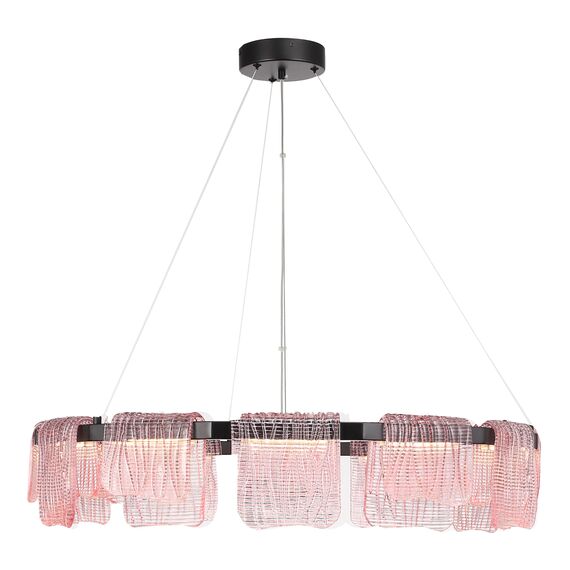 SL6021.403.66 Светильник подвесной ST-Luce черный/розовый LED 1*66W 3000K VOILE, изображение 4