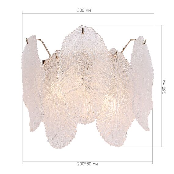 SL6135.201.02 Светильник настенный ST-Luce золотистый/прозрачный, янтарный G9LED 2*5W LIGHTSOME, изображение 5