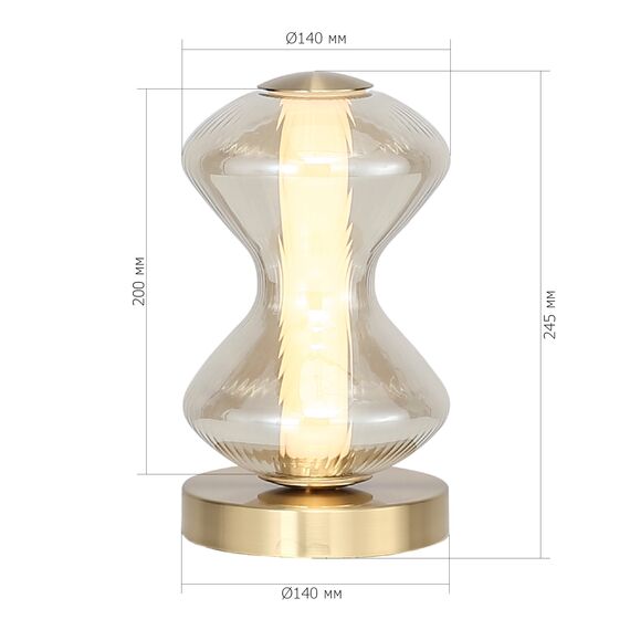 SL6136.204.01 Прикроватная лампа ST-Luce золото/коньячный LED 1*6W 3000K SPINE, изображение 5