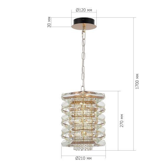 SL6137.203.01 Светильник подвесной ST-Luce медь/прозрачный E14 1*40W STROZZI, изображение 5