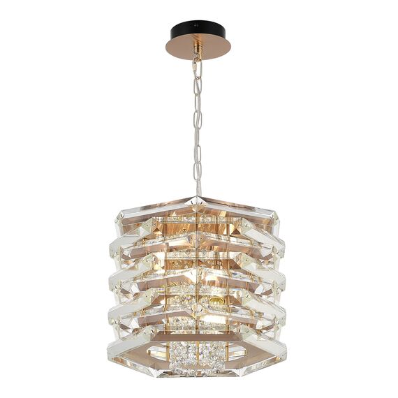 SL6137.203.04 Светильник подвесной ST-Luce медь/прозрачный E14 4*40W STROZZI, изображение 3