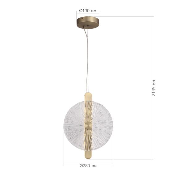 SL6141.303.01 Светильник подвесной ST-Luce бронза/прозрачный LED 1*11W 4000K WASI, изображение 5
