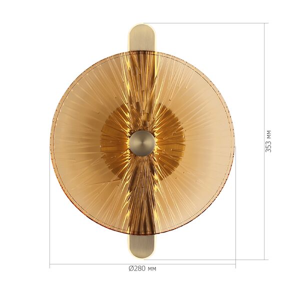 SL6141.311.01 Светильник настенный ST-Luce бронза/янтарь LED 1*11W 4000K WASI, изображение 6