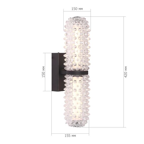 SL6144.401.01 Светильник настенный ST-Luce черный/прозрачный LED 1*11W 4000K SAGUARO, изображение 5