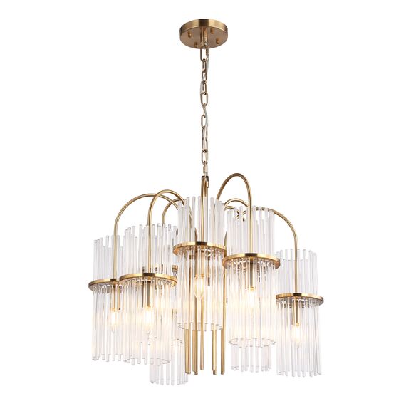 SL6145.303.09 Светильник подвесной ST-Luce латунь/прозрачный E14 9*40W TASSE, изображение 3