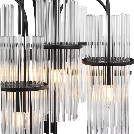 SL6145.403.09 Светильник подвесной ST-Luce черный/прозрачный E14 9*40W TASSE, изображение 3