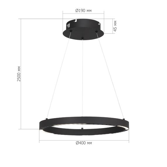 SL6238.423.01 Светильник подвесной ST-Luce черный/черный LED 1*25W 4000K PARILLA, изображение 6
