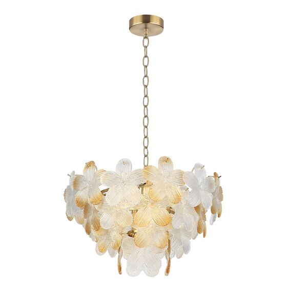 SL6240.203.06 Светильник подвесной ST-Luce золотистый/Прозрачный, янтарный E14 6*60W TENDER